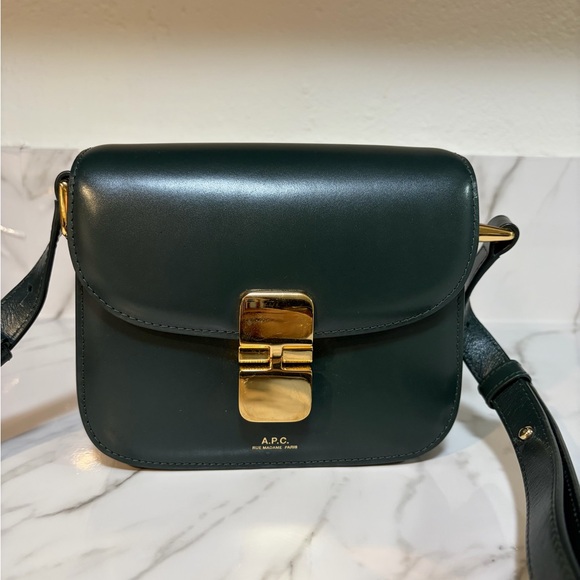 A.P.C. Handbags - A.P.C. Mini Grace Bag in Bottle Green